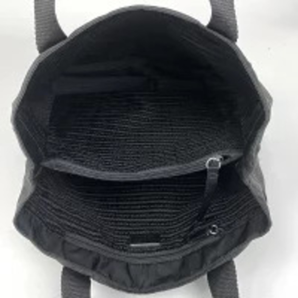 Prada Tessuto Crossbody Plate Tote Bag Shoulder Black - Picture 6 of 6